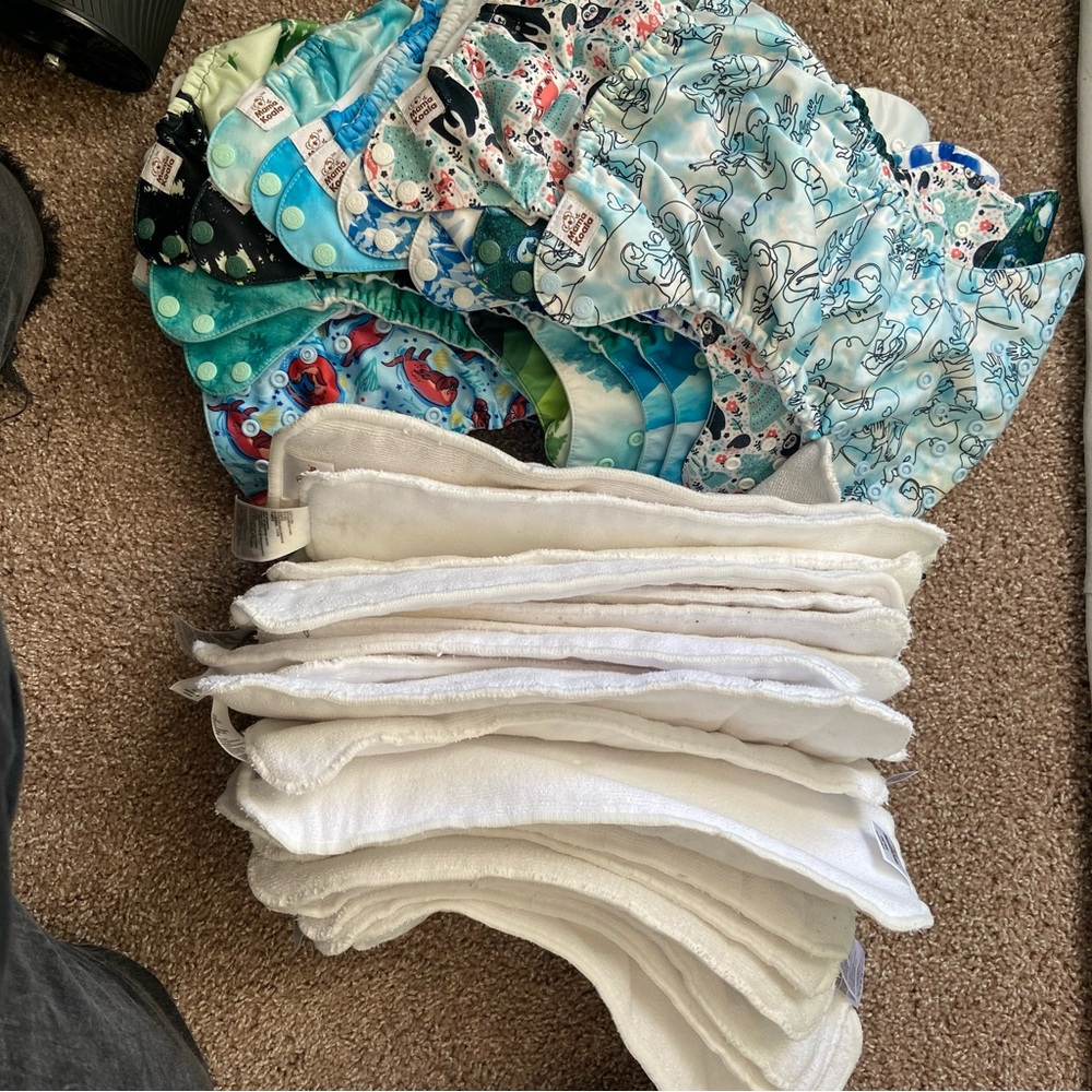 Mama Koala Reusable Cloth Diaper Covers & Inserts Set